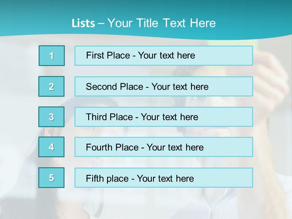 A Man And A Woman Are Looking At A Piece Of Paper PowerPoint Template