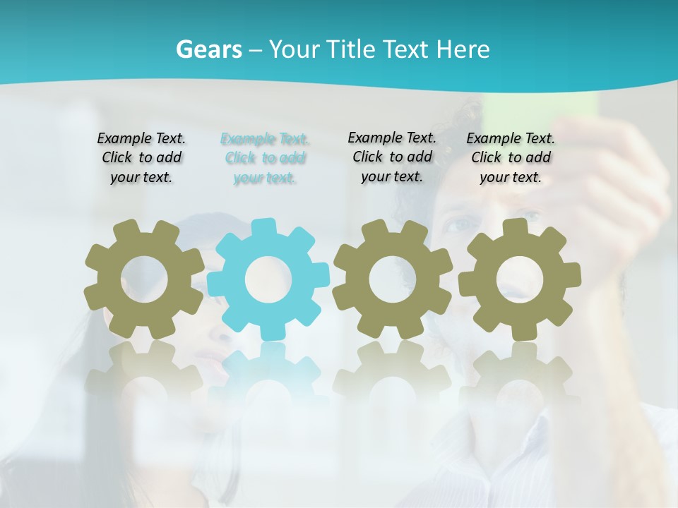 A Man And A Woman Are Looking At A Piece Of Paper PowerPoint Template