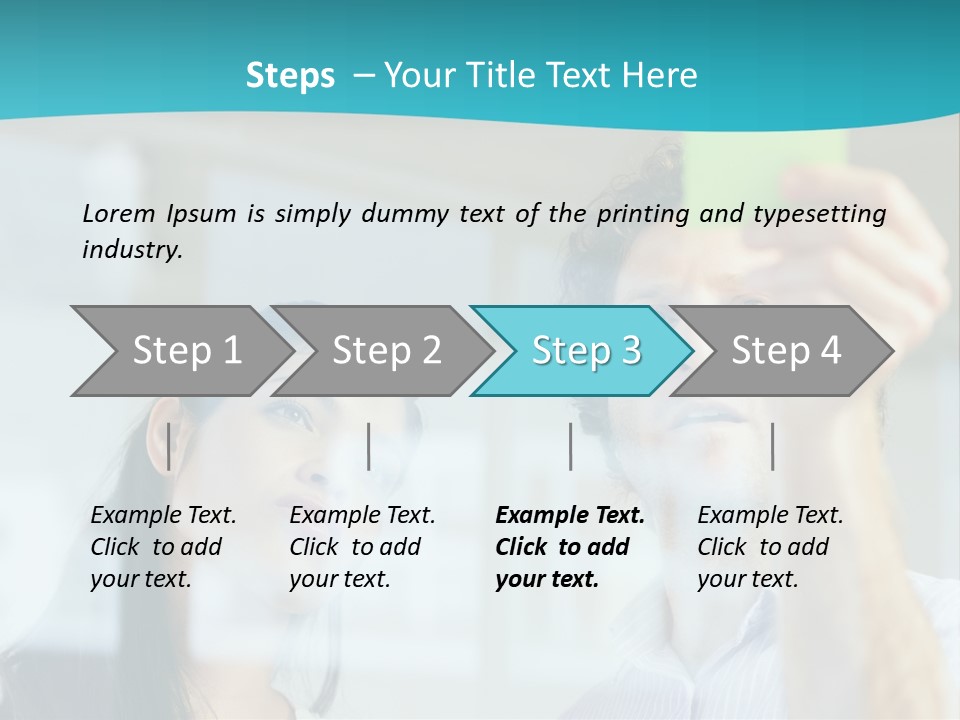 A Man And A Woman Are Looking At A Piece Of Paper PowerPoint Template