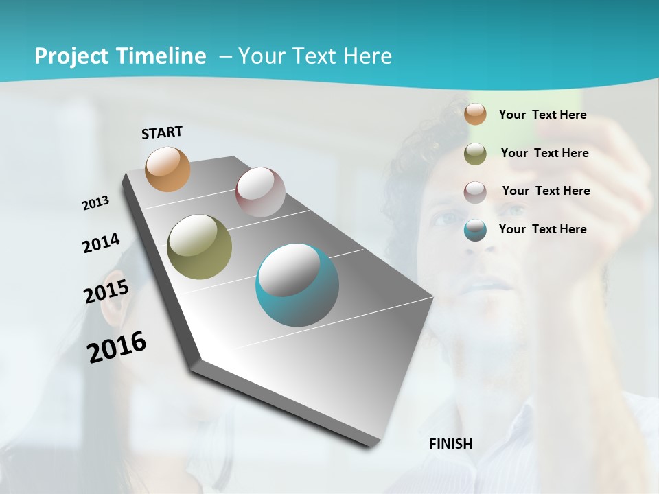 A Man And A Woman Are Looking At A Piece Of Paper PowerPoint Template