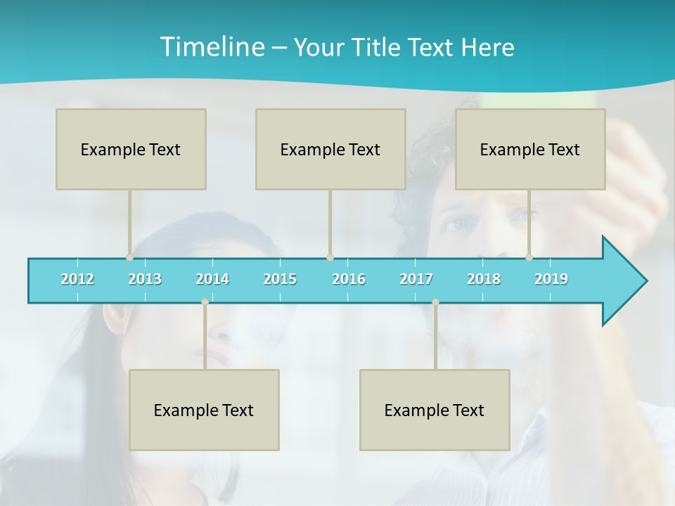 A Man And A Woman Are Looking At A Piece Of Paper PowerPoint Template