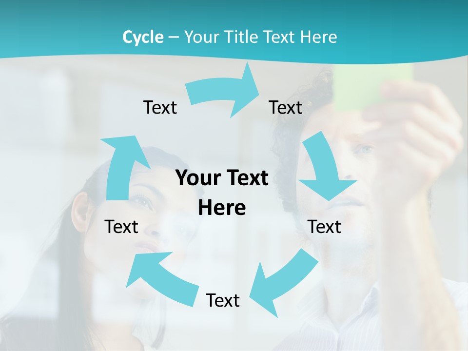 A Man And A Woman Are Looking At A Piece Of Paper PowerPoint Template
