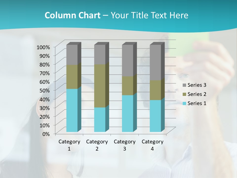 A Man And A Woman Are Looking At A Piece Of Paper PowerPoint Template