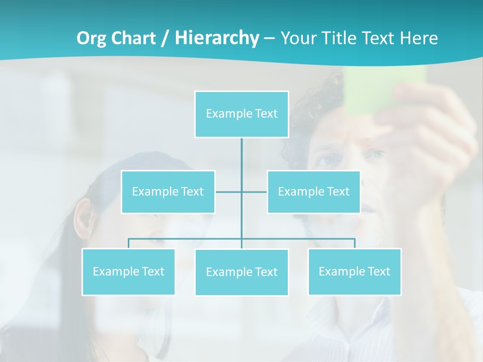 A Man And A Woman Are Looking At A Piece Of Paper PowerPoint Template