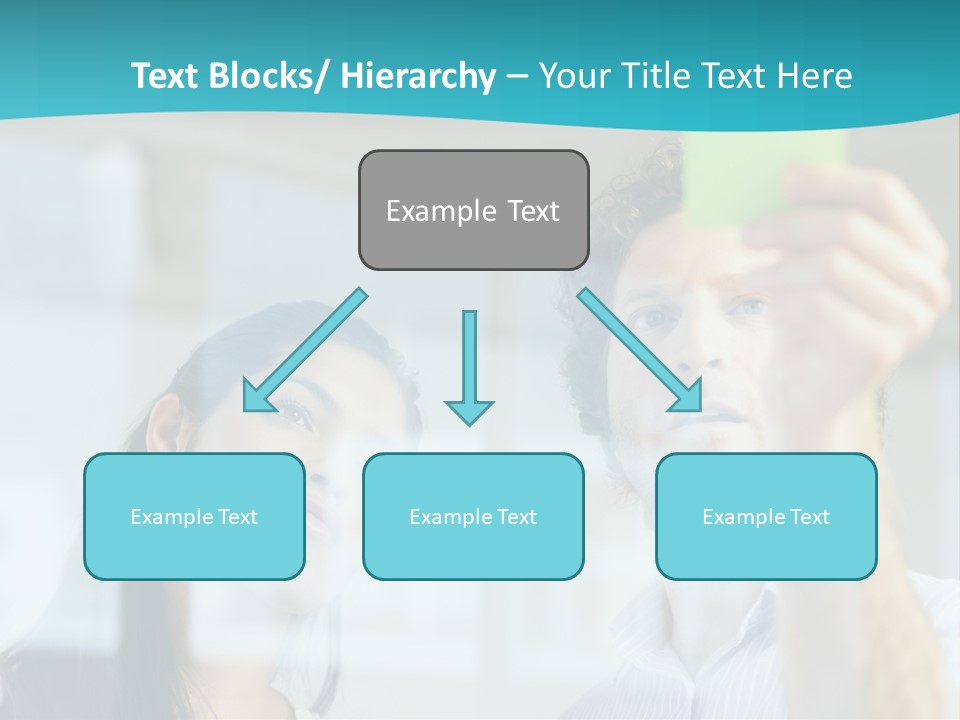 A Man And A Woman Are Looking At A Piece Of Paper PowerPoint Template