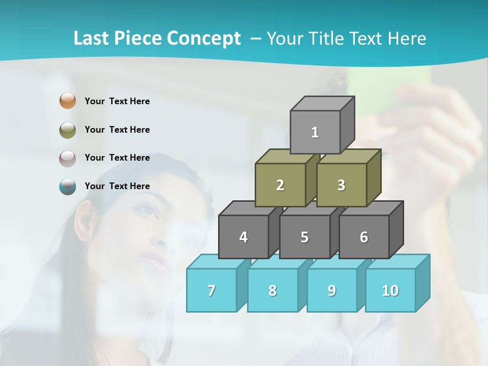A Man And A Woman Are Looking At A Piece Of Paper PowerPoint Template