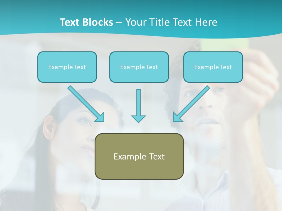 A Man And A Woman Are Looking At A Piece Of Paper PowerPoint Template