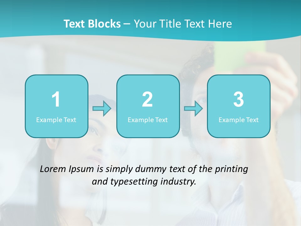 A Man And A Woman Are Looking At A Piece Of Paper PowerPoint Template
