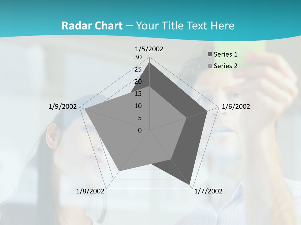 A Man And A Woman Are Looking At A Piece Of Paper PowerPoint Template