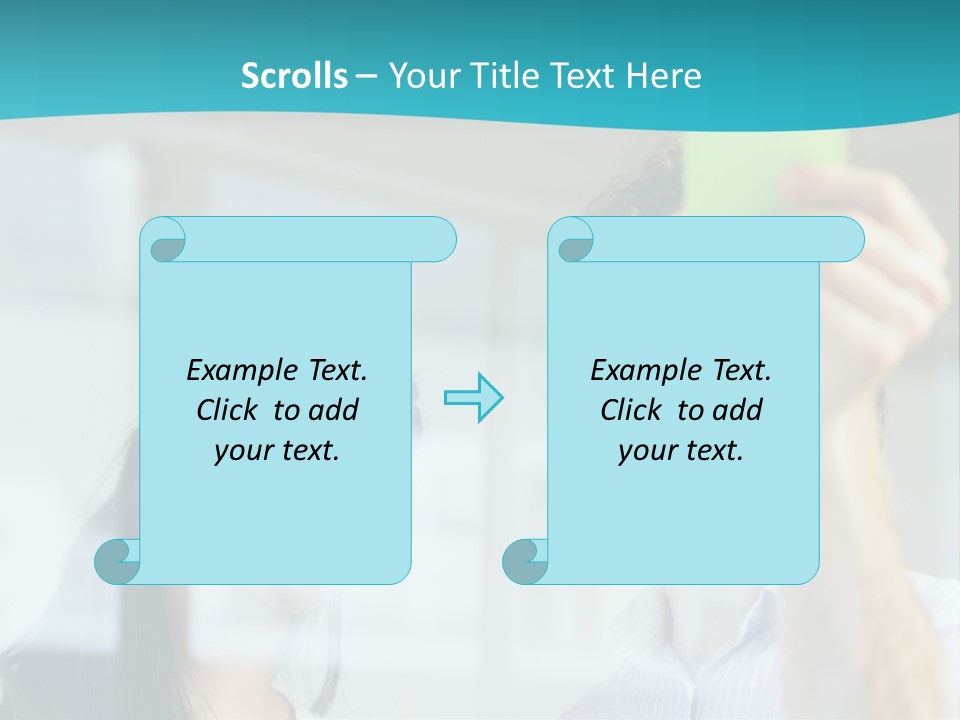 A Man And A Woman Are Looking At A Piece Of Paper PowerPoint Template