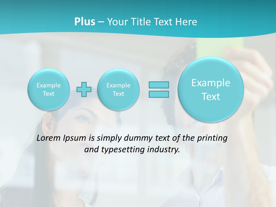 A Man And A Woman Are Looking At A Piece Of Paper PowerPoint Template