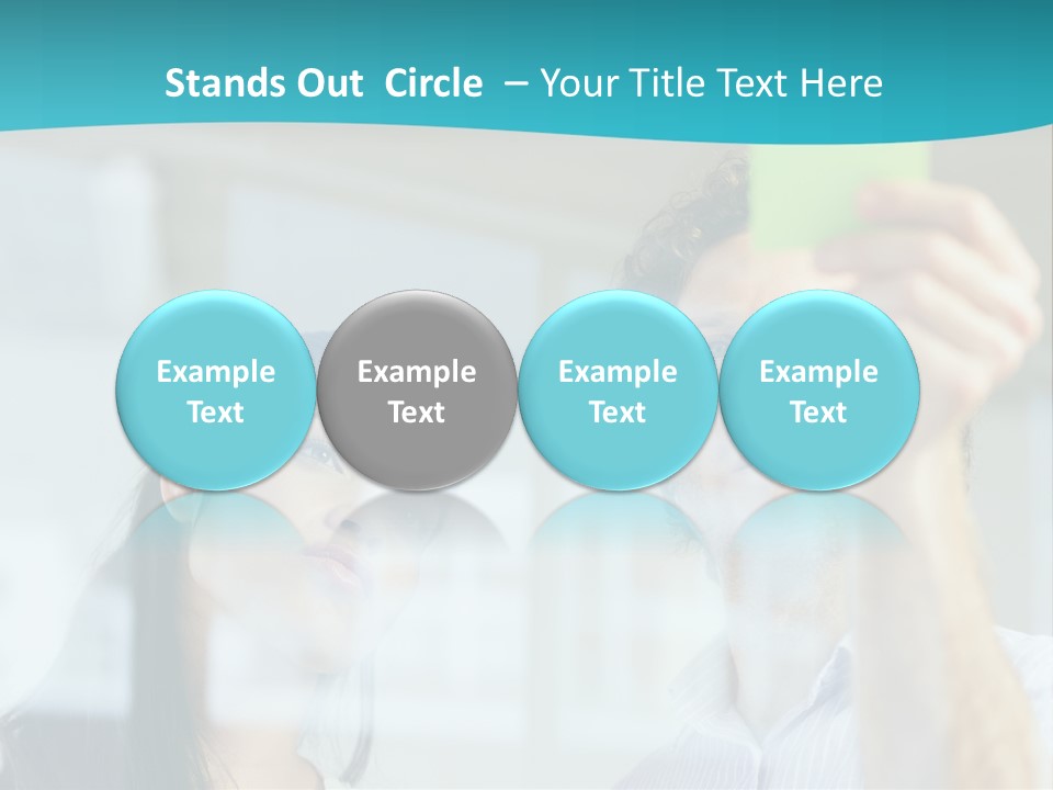 A Man And A Woman Are Looking At A Piece Of Paper PowerPoint Template