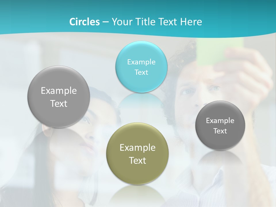 A Man And A Woman Are Looking At A Piece Of Paper PowerPoint Template