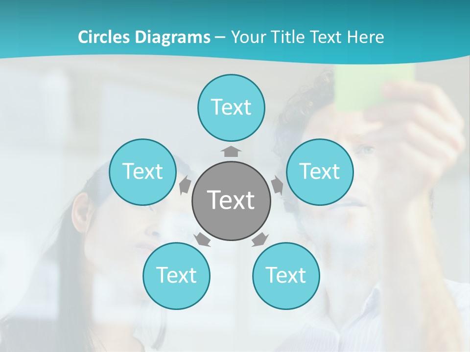 A Man And A Woman Are Looking At A Piece Of Paper PowerPoint Template