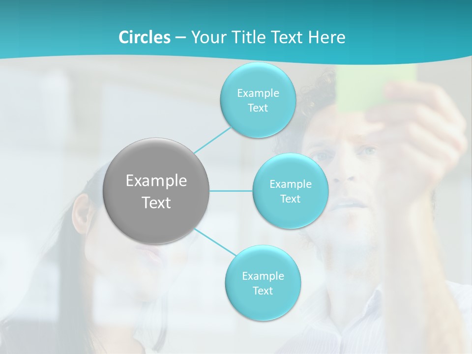 A Man And A Woman Are Looking At A Piece Of Paper PowerPoint Template