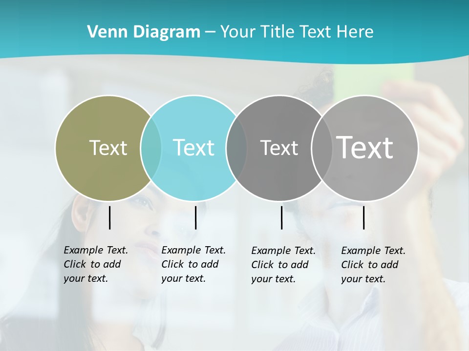 A Man And A Woman Are Looking At A Piece Of Paper PowerPoint Template