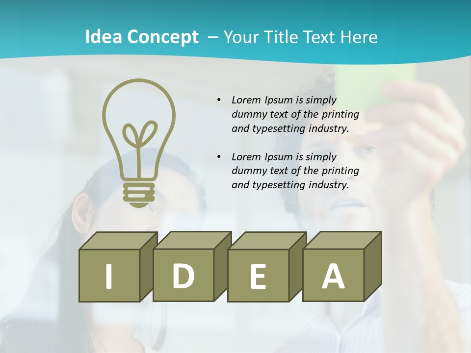 A Man And A Woman Are Looking At A Piece Of Paper PowerPoint Template