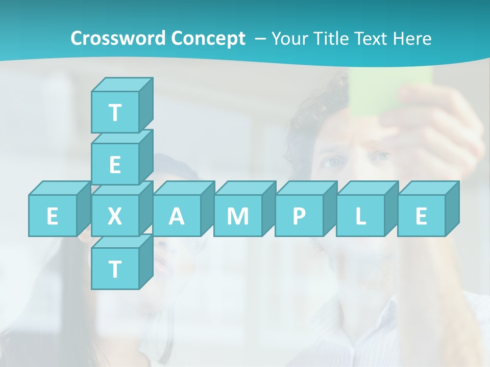 A Man And A Woman Are Looking At A Piece Of Paper PowerPoint Template