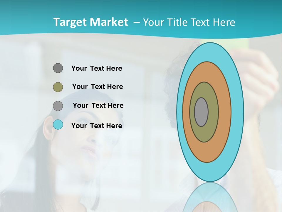 A Man And A Woman Are Looking At A Piece Of Paper PowerPoint Template