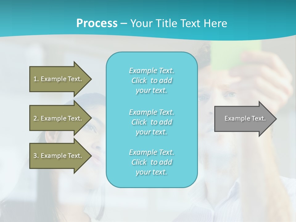 A Man And A Woman Are Looking At A Piece Of Paper PowerPoint Template