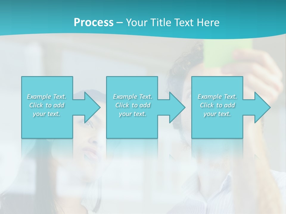 A Man And A Woman Are Looking At A Piece Of Paper PowerPoint Template