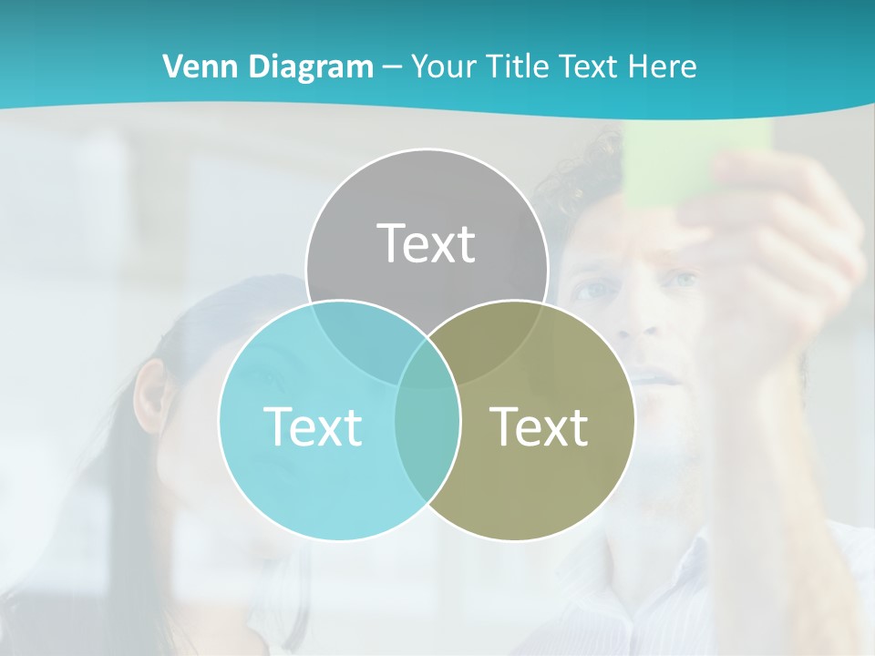 A Man And A Woman Are Looking At A Piece Of Paper PowerPoint Template