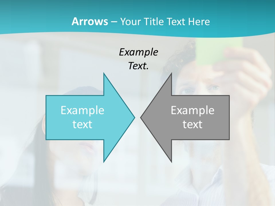 A Man And A Woman Are Looking At A Piece Of Paper PowerPoint Template