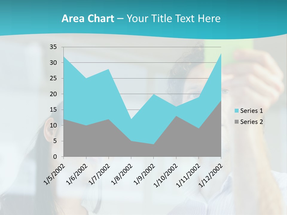 A Man And A Woman Are Looking At A Piece Of Paper PowerPoint Template
