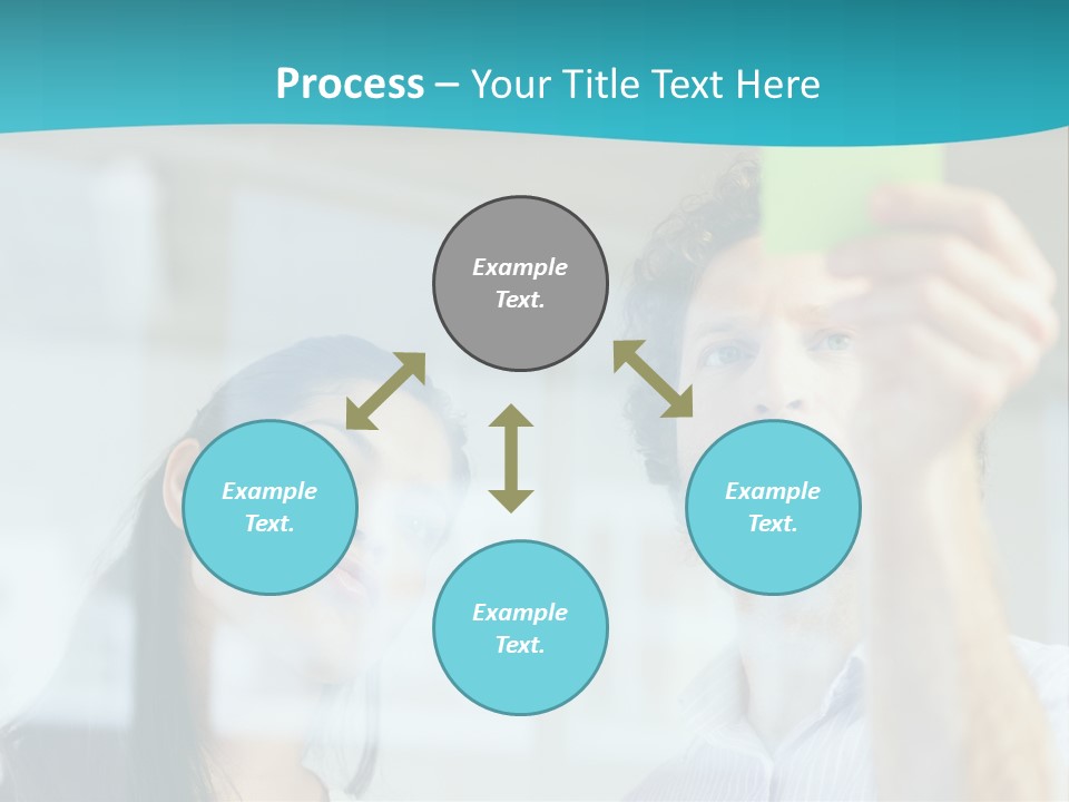 A Man And A Woman Are Looking At A Piece Of Paper PowerPoint Template