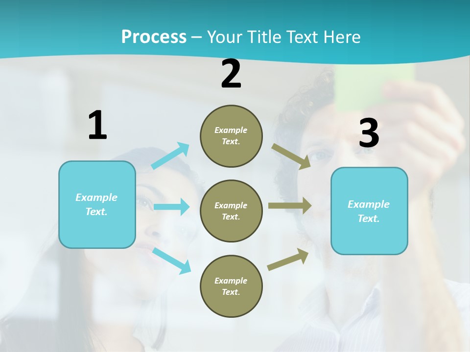A Man And A Woman Are Looking At A Piece Of Paper PowerPoint Template