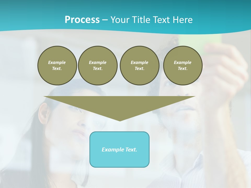 A Man And A Woman Are Looking At A Piece Of Paper PowerPoint Template
