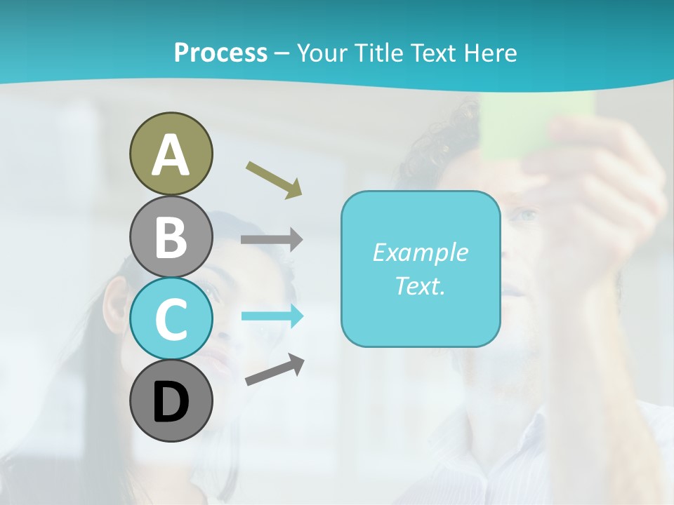 A Man And A Woman Are Looking At A Piece Of Paper PowerPoint Template