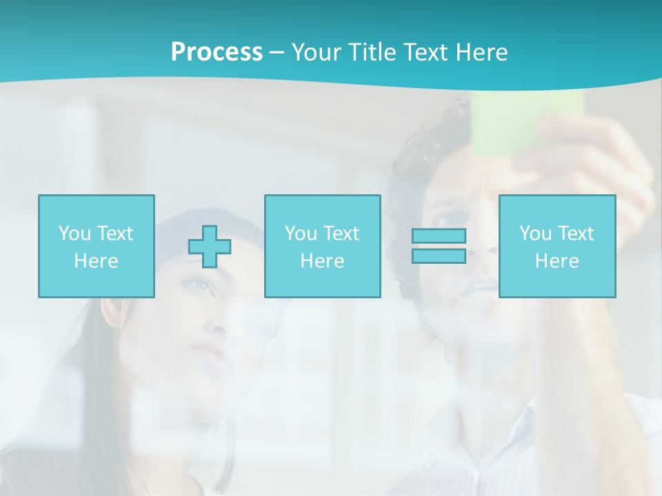 A Man And A Woman Are Looking At A Piece Of Paper PowerPoint Template