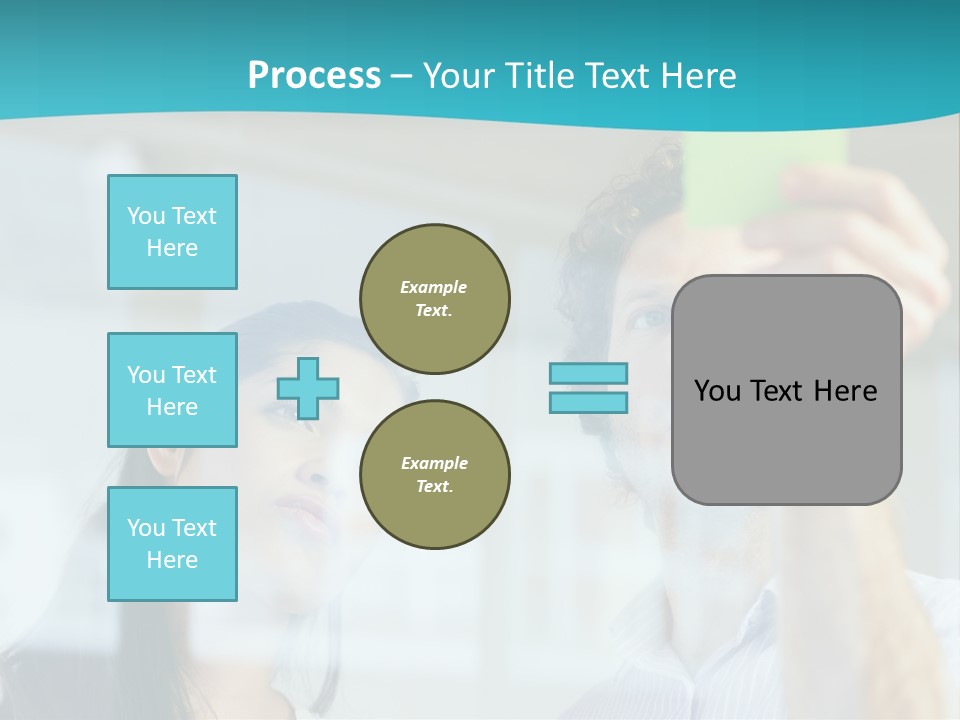 A Man And A Woman Are Looking At A Piece Of Paper PowerPoint Template