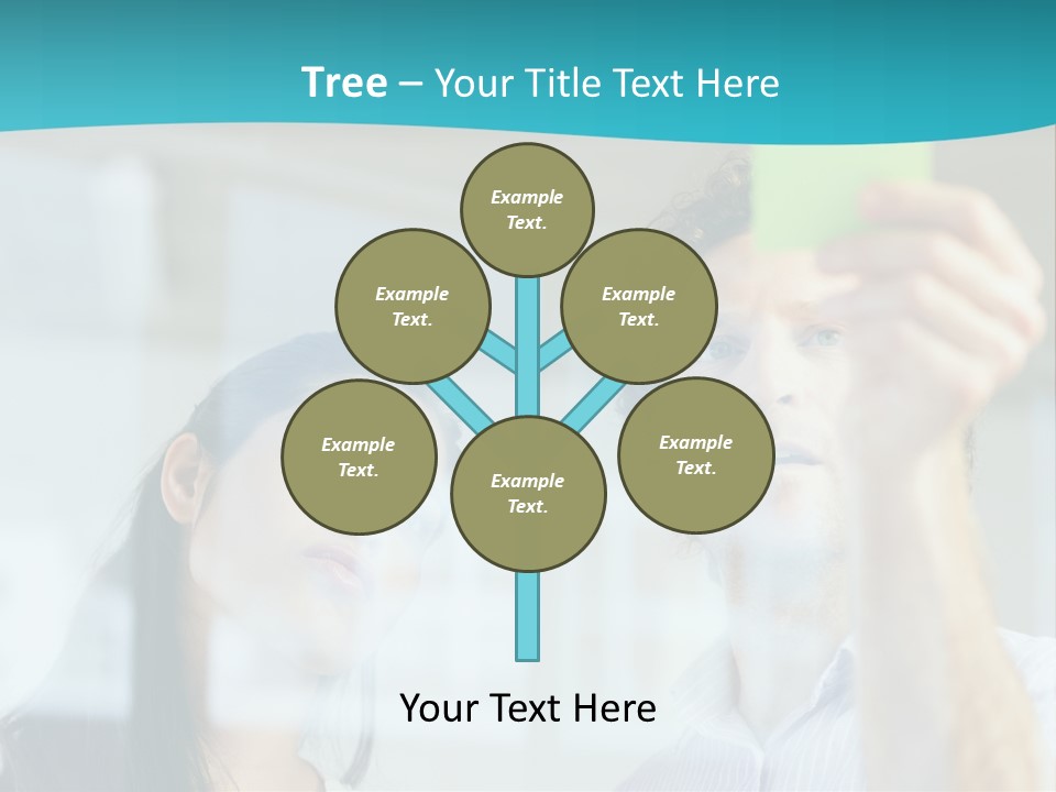 A Man And A Woman Are Looking At A Piece Of Paper PowerPoint Template