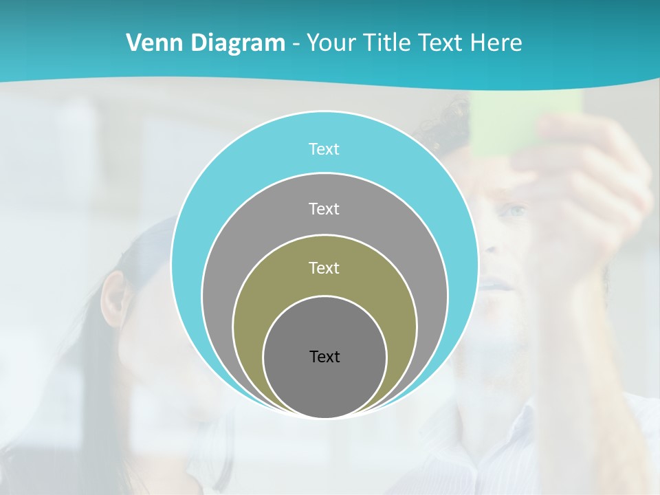 A Man And A Woman Are Looking At A Piece Of Paper PowerPoint Template