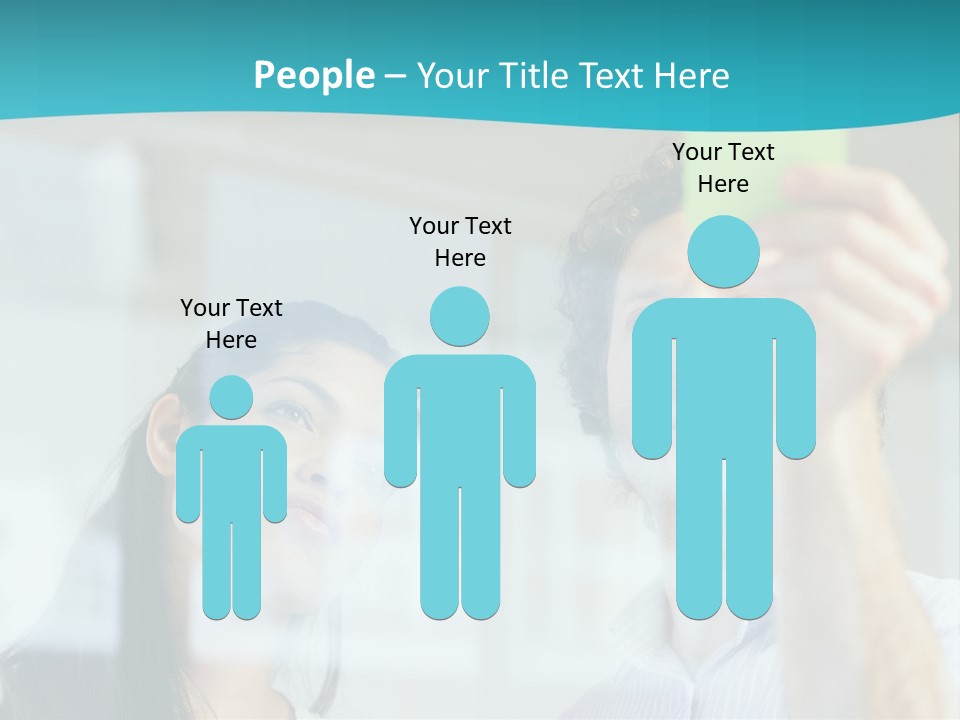 A Man And A Woman Are Looking At A Piece Of Paper PowerPoint Template