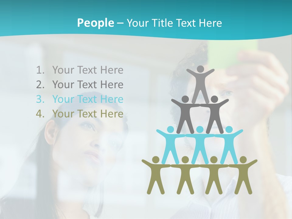 A Man And A Woman Are Looking At A Piece Of Paper PowerPoint Template