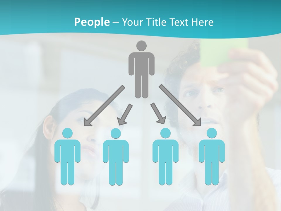 A Man And A Woman Are Looking At A Piece Of Paper PowerPoint Template