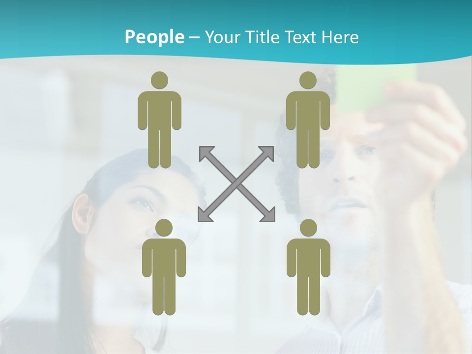 A Man And A Woman Are Looking At A Piece Of Paper PowerPoint Template