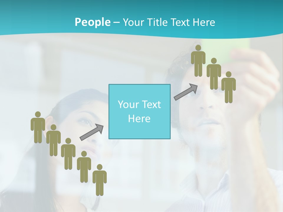 A Man And A Woman Are Looking At A Piece Of Paper PowerPoint Template
