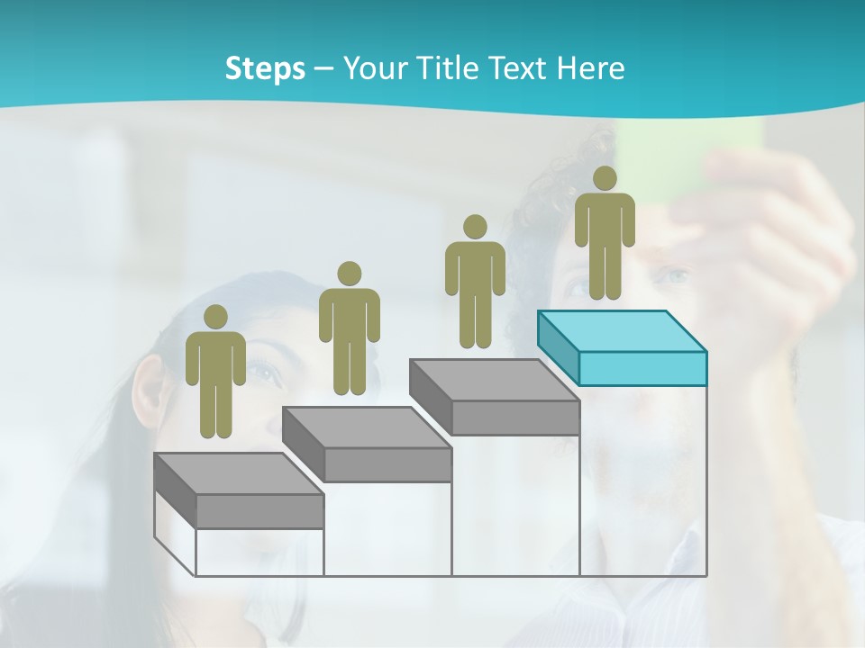 A Man And A Woman Are Looking At A Piece Of Paper PowerPoint Template