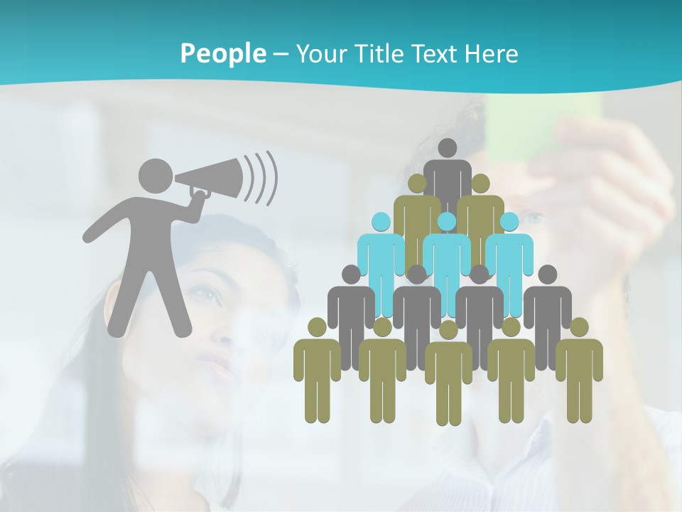 A Man And A Woman Are Looking At A Piece Of Paper PowerPoint Template