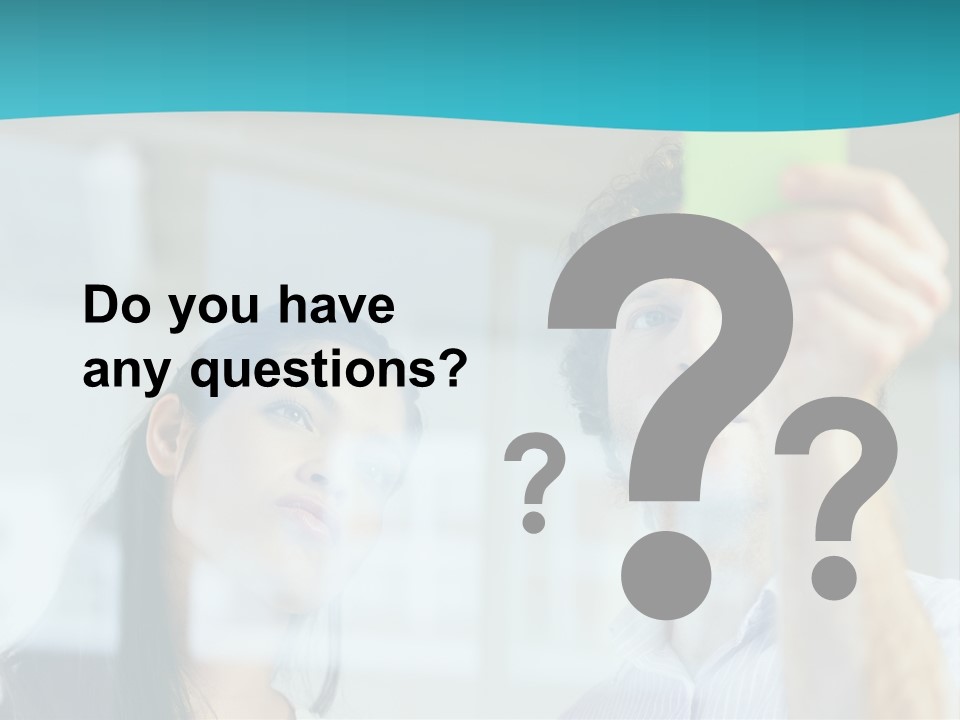 A Man And A Woman Are Looking At A Piece Of Paper PowerPoint Template