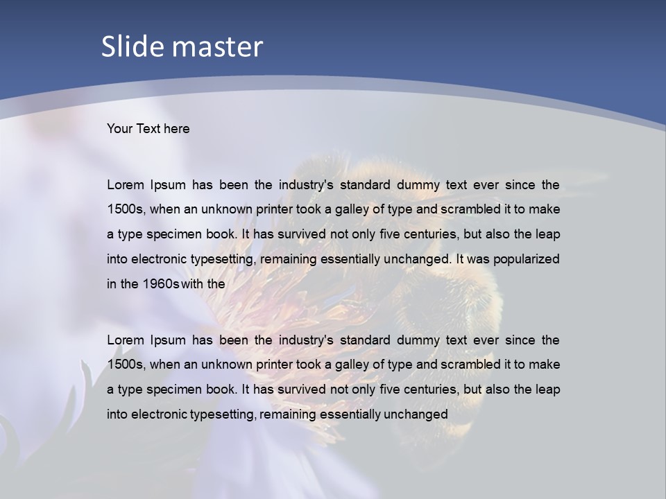 A Bee On A Flower Powerpoint Template PowerPoint Template