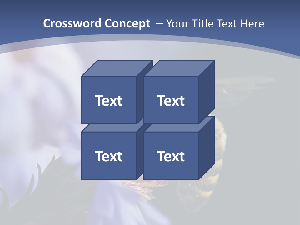 A Bee On A Flower Powerpoint Template PowerPoint Template