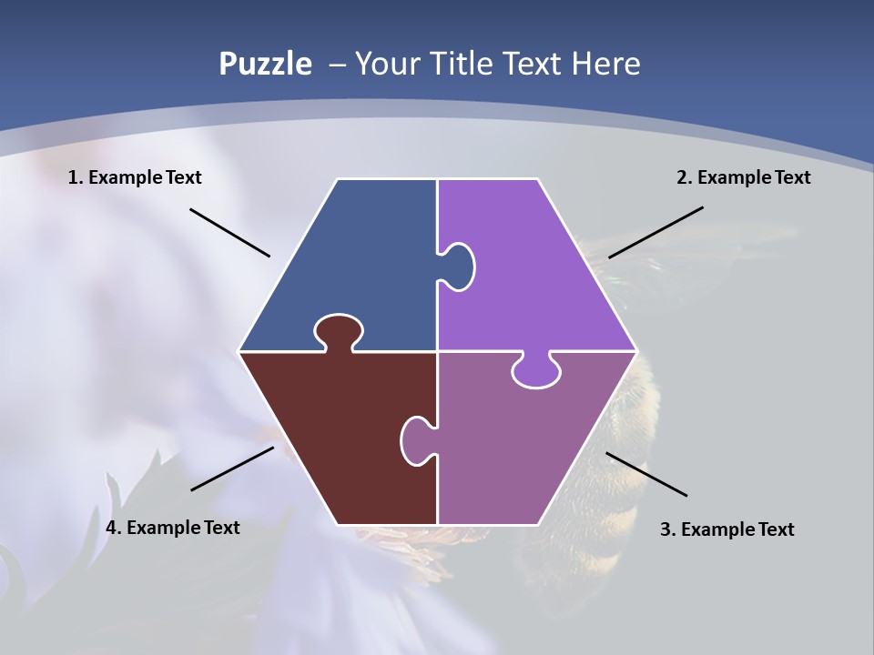 A Bee On A Flower Powerpoint Template PowerPoint Template