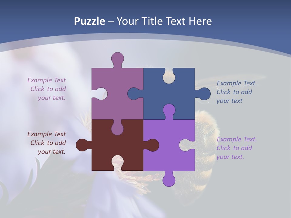 A Bee On A Flower Powerpoint Template PowerPoint Template