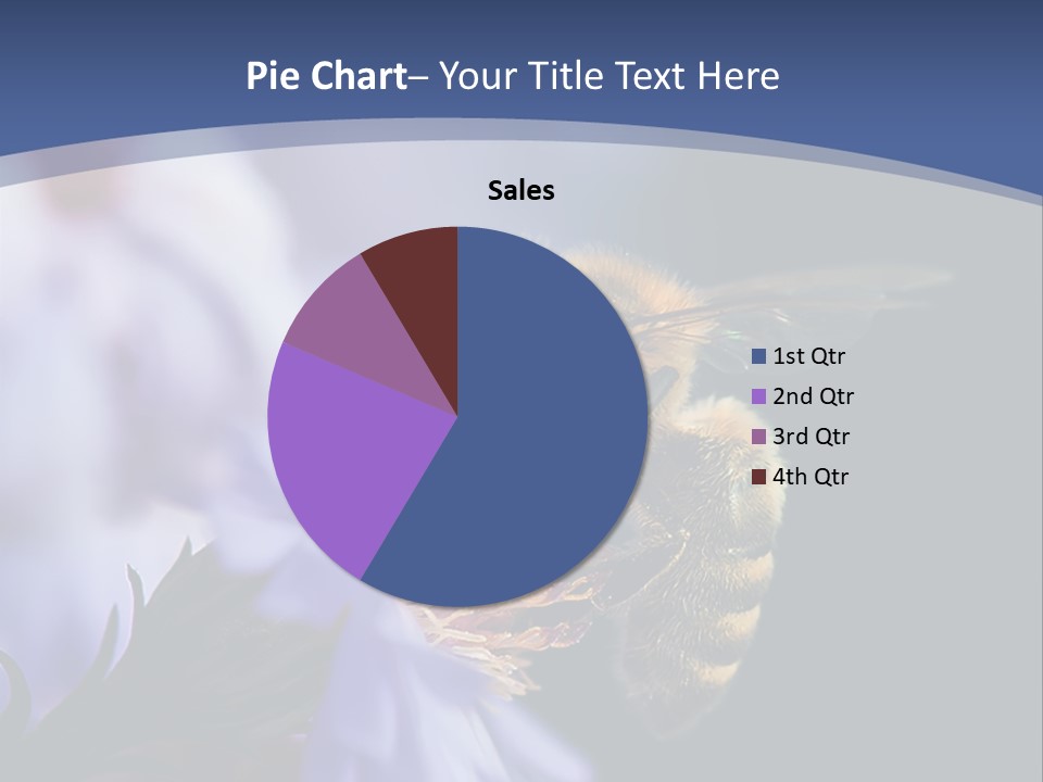 A Bee On A Flower Powerpoint Template PowerPoint Template