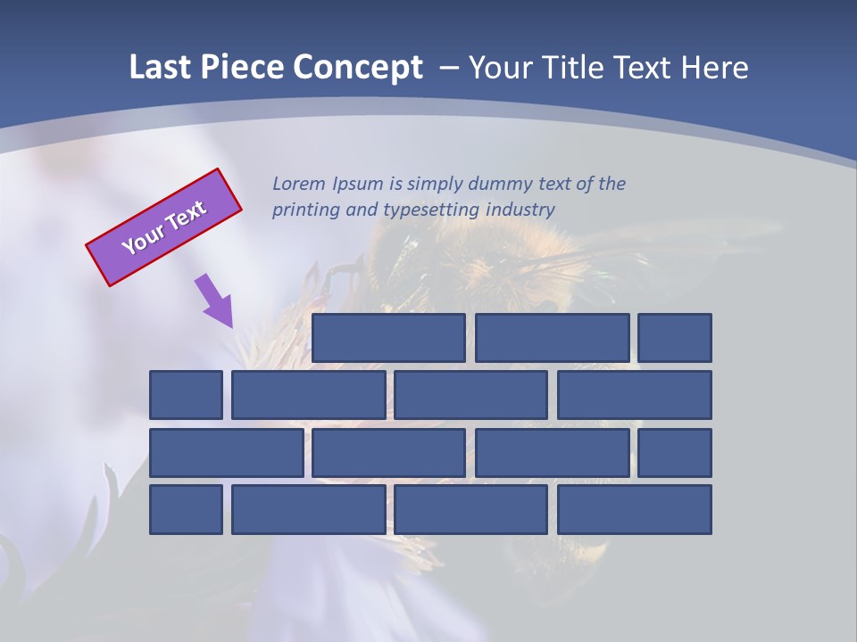 A Bee On A Flower Powerpoint Template PowerPoint Template